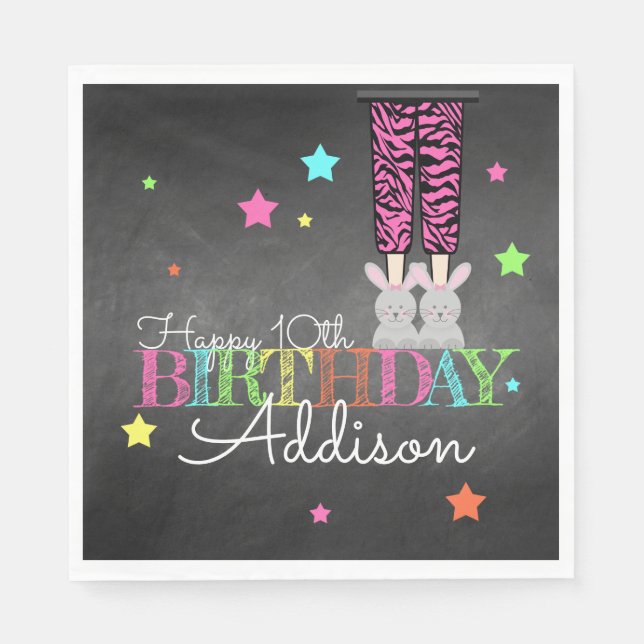 Pajama Party Birthday Napkin (Front)
