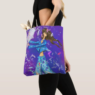 Pajama Party Girl Tote Bag Pillow Fight - Girly