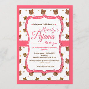 Pajama Party Invitations