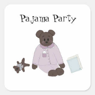 Pajama Party Square Sticker
