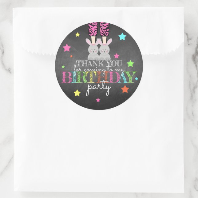 Pajama Party Thank You Sticker (Bag)