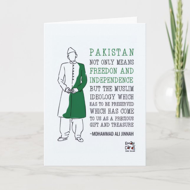 Pak Independence Day - Quaid Card (Front)