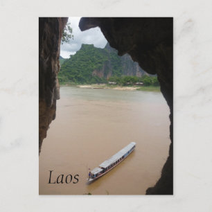 pak ou boat postcard