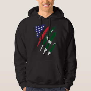 Pakistan American Grown Flag USA Patriot Heritage Hoodie
