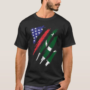 Pakistan American Grown Flag USA Patriot Heritage  T-Shirt