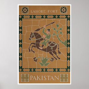 Pakistan Art Travel Poster Lahore Fort Print