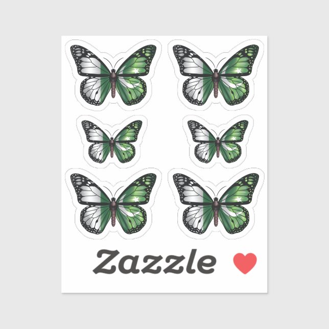 Pakistan butterfly monarch flag (Sheet)