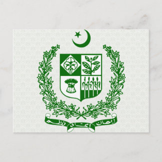 Pakistan Coat of Arms detail Postcard
