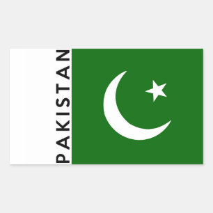 pakistan country flag text name sticker
