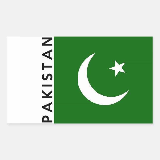 pakistan country flag text name sticker (Front)
