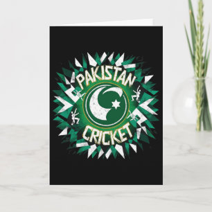 Pakistan Cricket Jersey Cricket Flag Of Pakistan 4 Card