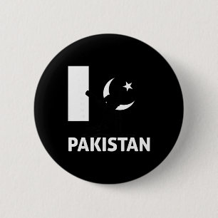Pakistan Cricket Pakistan Flag Pakistani Cricket 2 Inch Round Button