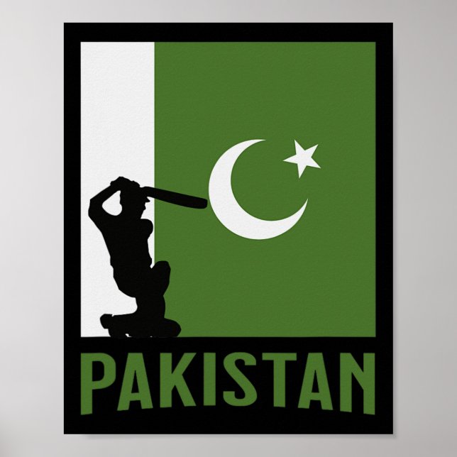 Pakistan Cricket Tee Pakistani Cricket  Poster (Front)