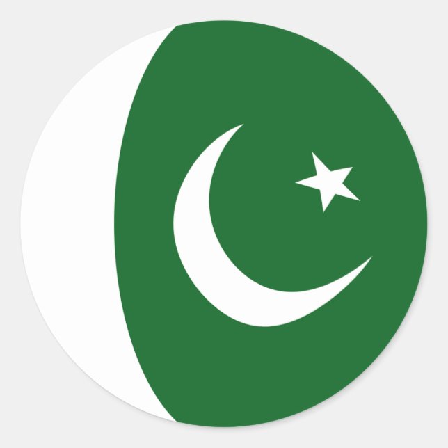 Pakistan Fisheye Flag Sticker (Front)