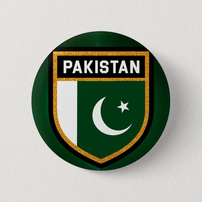 Pakistan Flag 2 Inch Round Button (Front)