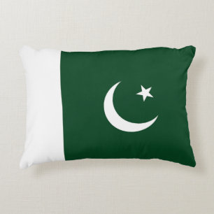 Pakistan flag accent pillow