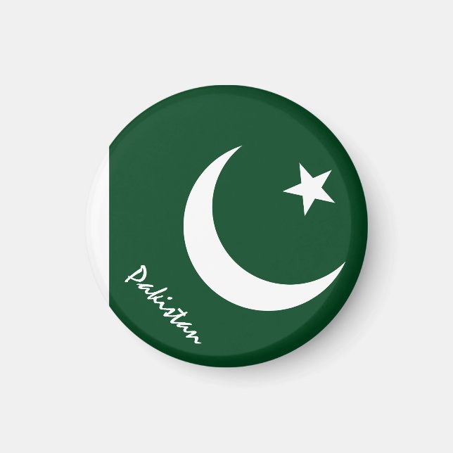 Pakistan flag & Asia - travel/sports fans Magnet (Front)