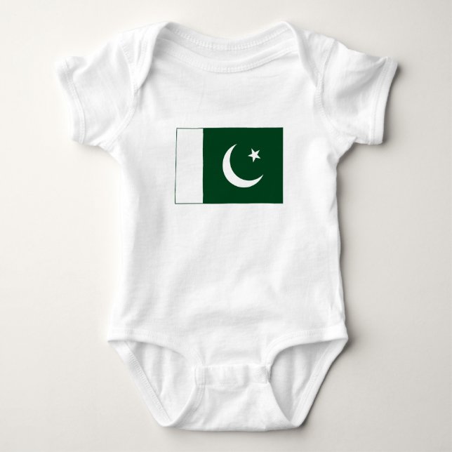 Pakistan Flag Baby Bodysuit (Front)