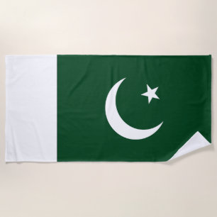 Pakistan Flag Beach Towel