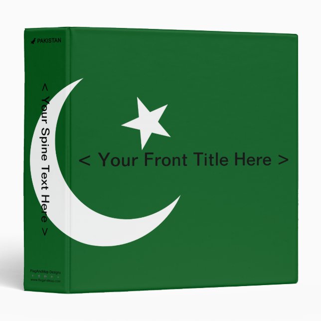 Pakistan Flag Binder (Front/Spine)