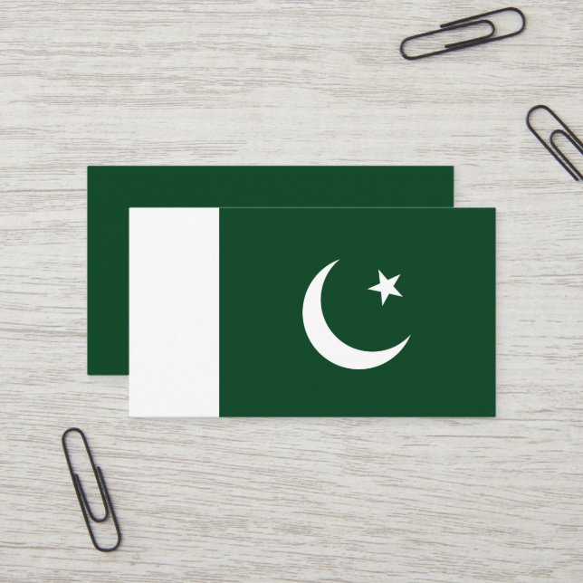 Pakistan flag business card (Front/Back In Situ)