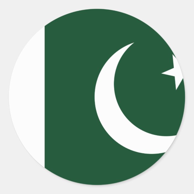 Pakistan Flag Classic Round Sticker (Front)