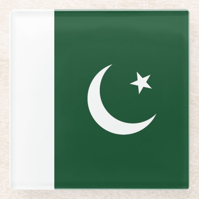Pakistan Flag Glass Coaster (Front)