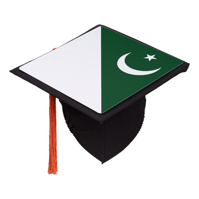 Pakistan Flag Graduation Cap Topper (Angled)
