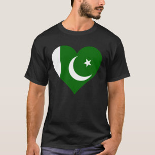 Pakistan Flag Heart Pakistan  Love Pakistan T-Shirt