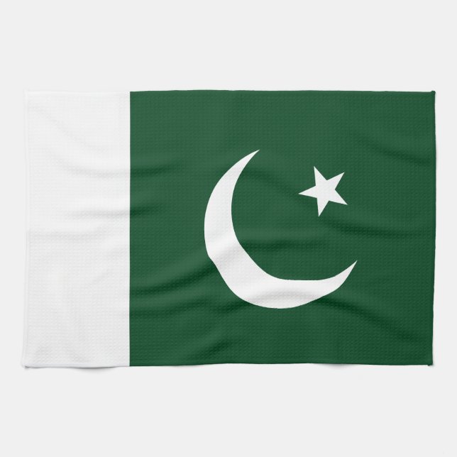 Pakistan Flag Kitchen Towel (Horizontal)