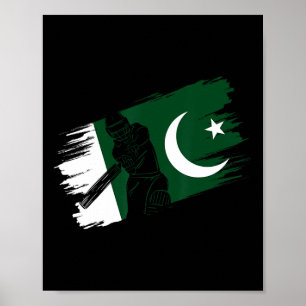 Pakistan Flag Pakistan Cricket Fan Player Coach Um Poster