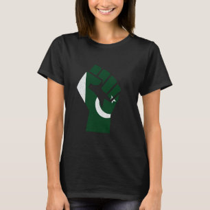 Pakistan Flag Pakistani Roots Handfist Pakistani P T-Shirt
