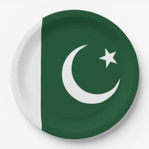 Pakistan Flag Paper Plate