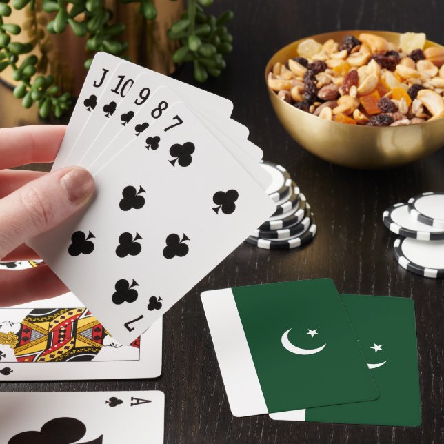 Pakistan flag playing cards (In Situ)