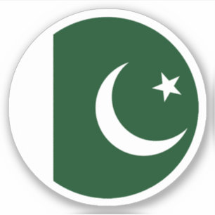 Pakistan Flag Round Sticker