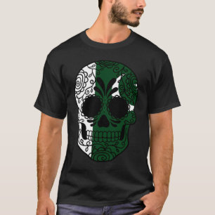 Pakistan Flag Sugar Skull Pakistani T-Shirt