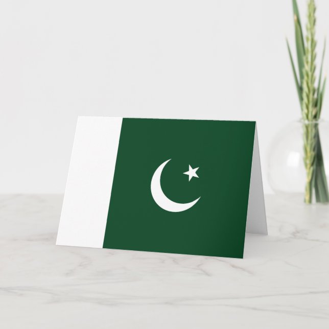 Pakistan flag thank you card (Front)