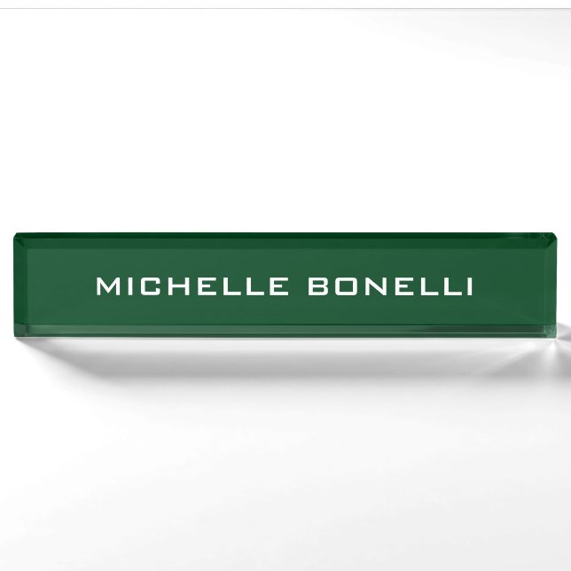 Pakistan Green Minimalist Plain Legible Modern Nameplate (Front)