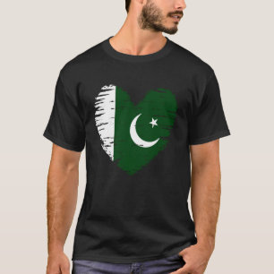 Pakistan Heart Outfit - Pakistan Heart Flag I Love T-Shirt