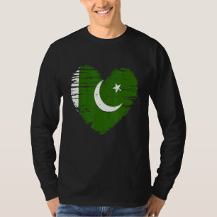 Pakistan Heart Pakistani Flag Pakistani Pride T-Shirt