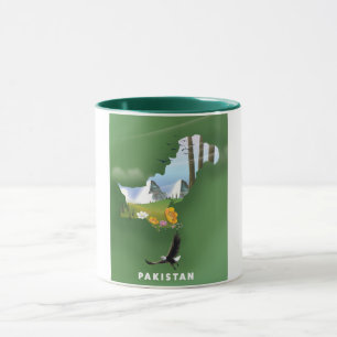 Pakistan illustrated travel map. mug