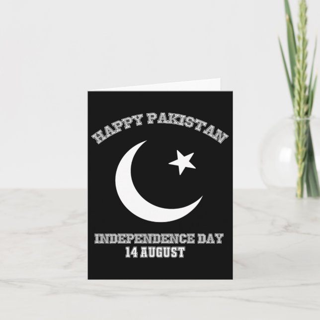 Pakistan Independence Day 14 August  Card (Front)