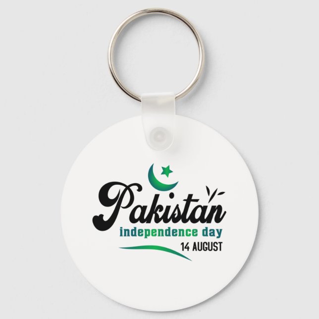 Pakistan Independence Day 14 August Keychain (Front)