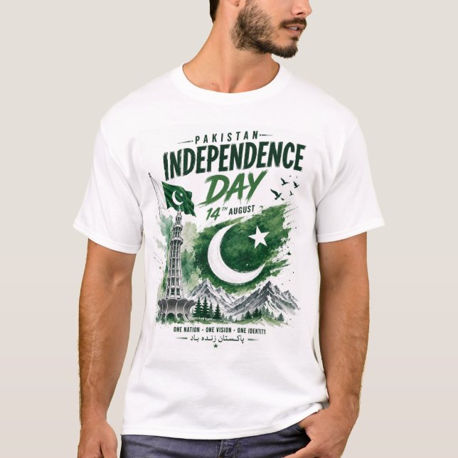 Pakistan independence Day T-Shirt  (Front)