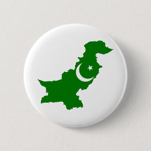 Pakistan Map 2 Inch Round Button