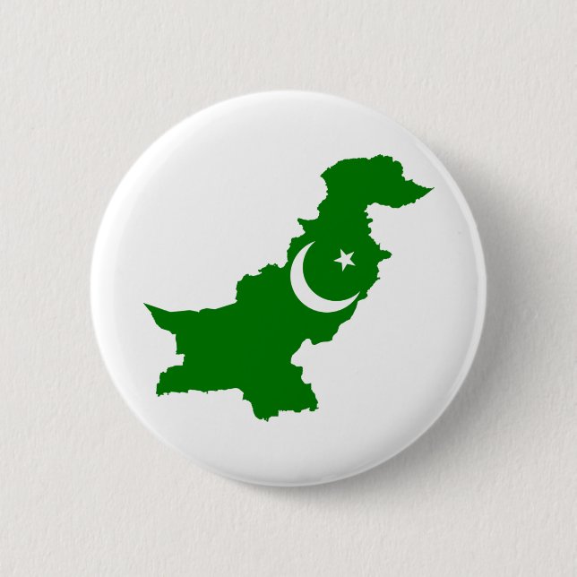 Pakistan Map 2 Inch Round Button (Front)