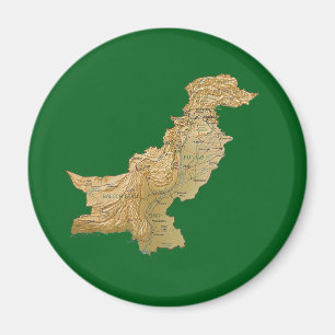 Pakistan Map Magnet