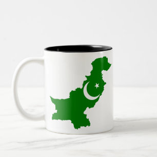 Pakistan Map Two-Tone Coffee Mug