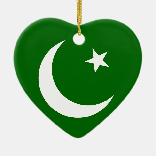 Pakistan Muslim League, Colombia flag Ceramic Ornament (Front)