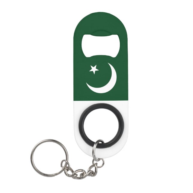 Pakistan National Flag Patriotic Keychain Bottle Opener (Front)